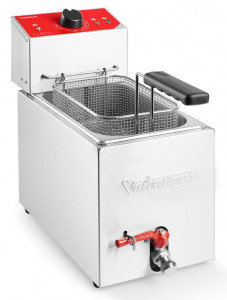 Friteuza profesionala cu o cuva (1x 5L) cu filtrare manuala inclusa, 230V