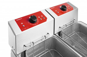 Friteuza profesionla dubla (2 cuve x 7L) cu filtrarea manuala inclusa, 230V - Img 3