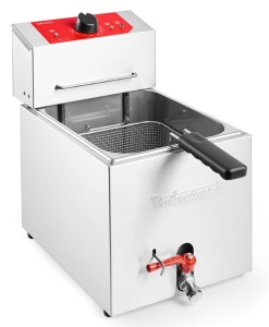 Friteuza profesionala cu o cuva (1x 7L), filtrare manuala inclusa, 230V - Img 2