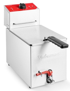 Friteuza profesionala cu 1 cuva (1x 5L), filtrare manuala inclusa, 230V - Img 3