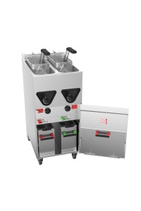 Friteuza profesionala Valentine, 2 cuve x 7L, electrica - Img 5