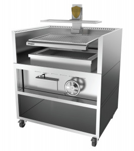 gratar josper carbuni basc roata hidraulic basque grill deschis