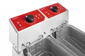 Friteuza profesionala dubla (2 cuve x 5L) cu filtrare manuala inclusa, 230V - Img 4