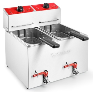 Friteuza dubla (2x 5L) cu filtrare manuala inclusa, 230V - Img 2