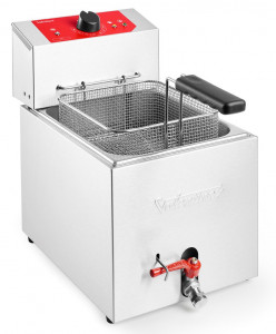 Friteuza profesionala cu o cuva (1 x 7L) cu filtrare manuala inclusa, 230V