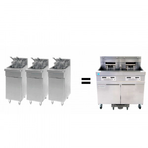 Friteuza profesionala Frymaster, 2 cuve (2 x 31L), gaz, 33.7 kW - Img 4