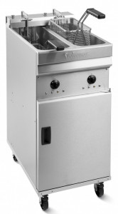 Friteuza profesionala dubla (2 x 7L) cu filtrare, 400V Turbo - Img 2