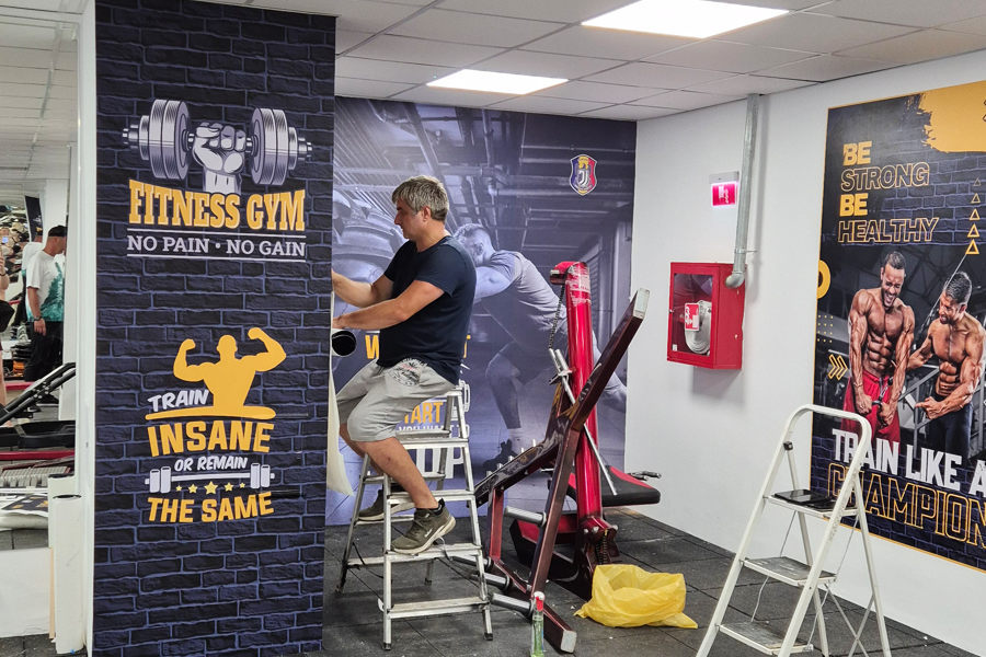 Poza client -fototapet fitness