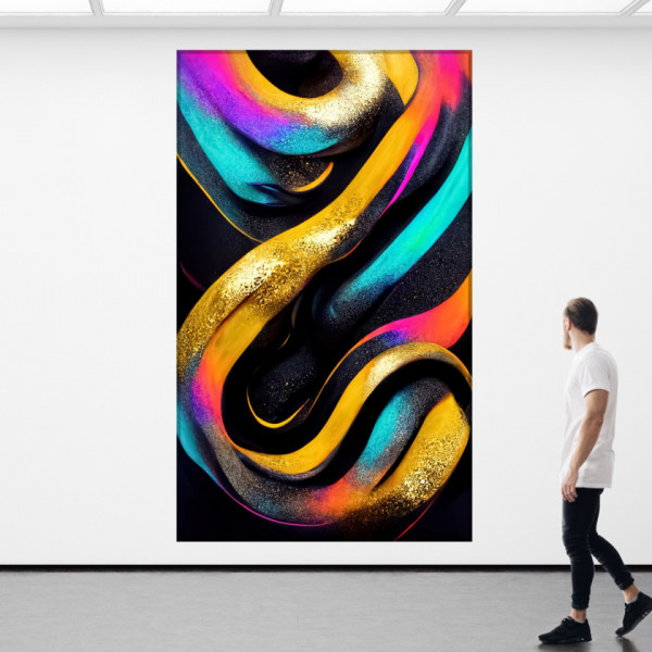Tablou Canvas Design Psihedelic Multicolor Fluid FAB123