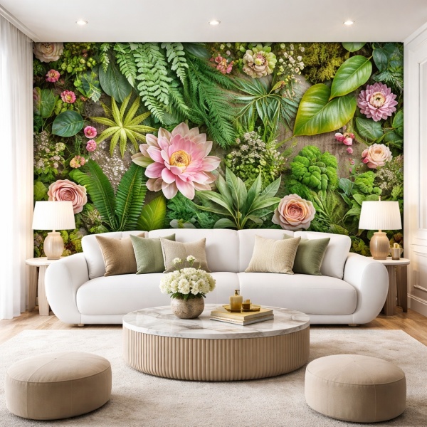 fototapet natură decor living modern
