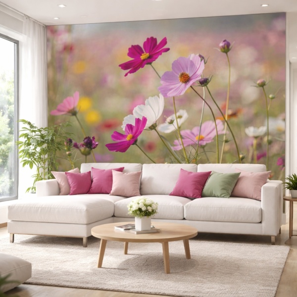Fototapet Câmp Romantic de Flori Living Modern