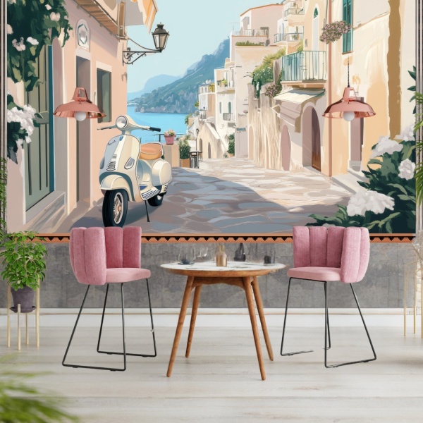 Fototapet Italian Dream – Străduță spre mare PIN64 - Img 2