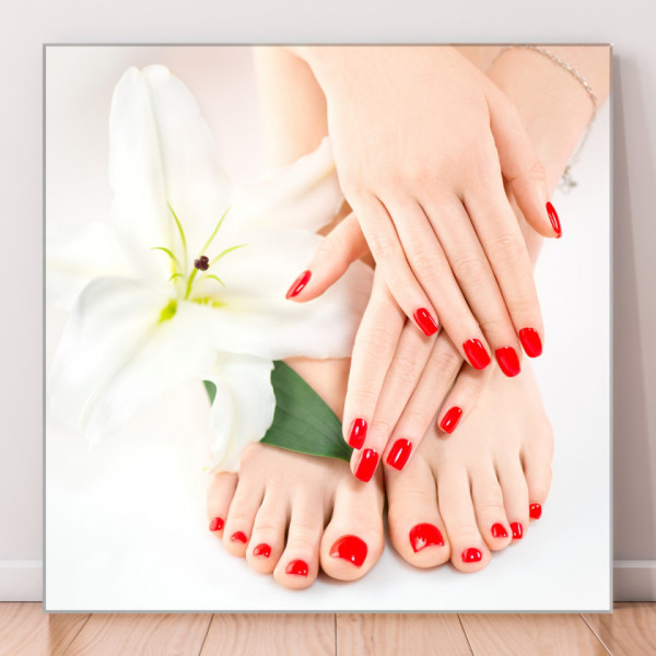 Tablou Canvas Mani-Pedi Unghii Rosii BGM52 - Img 4