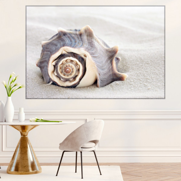 Tablou Canvas Ocean, Cochilie pe Nisip ASCI3 - Img 3