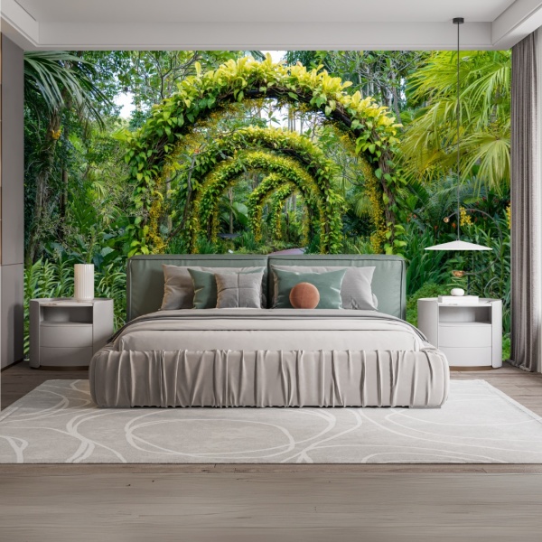 Fototapet 3D Arcadă Verde Tropicală PIN63 - Img 3