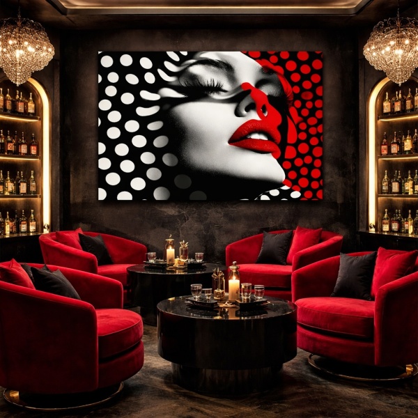Tablou Canvas – Red Velvet Lips CRA6 - Img 4