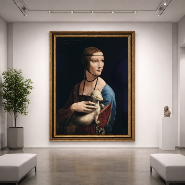 Tablou Canvas Leonardo da Vinci – Lady with an Ermine PCR16 Galerie de Arta