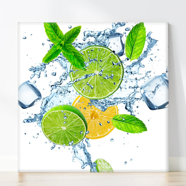 Tablou Canvas Lime Fresh in Cuburi de Gheata SPF46 - Img 3