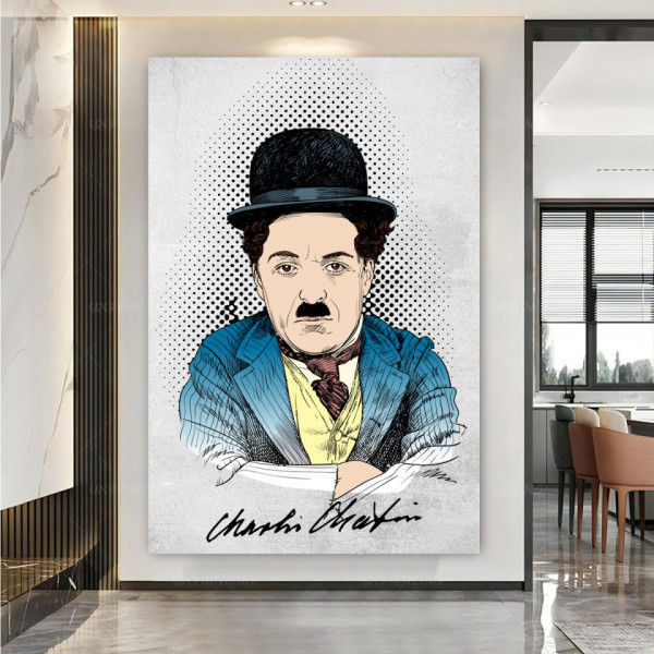 Tablou Canvas Tablou Canvas, Celebritati, Charlie Chaplin TCEF20