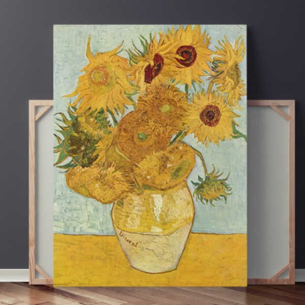 Tablou Van Gogh - 12 Floarea-Soarelui intr-o Vaza VVG7