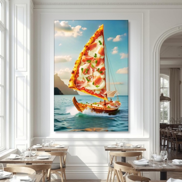 Tablou Canvas „Pizza Sail” – Artă cu Gust și Aventură GMF14