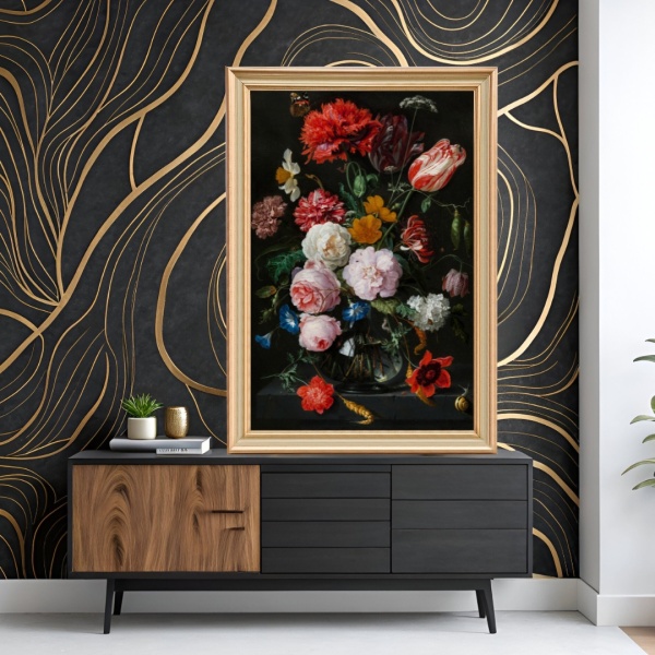 Tablou Natură statică cu flori | Jan Davidsz de Heem &amp; Rachel Ruysch CFN6 - Img 6