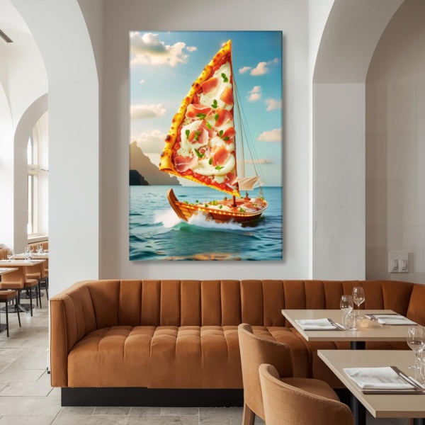 Tablou Canvas „Pizza Sail” – Artă cu Gust și Aventură GMF14 - Img 3