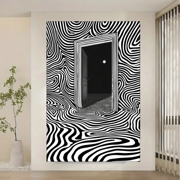 Tablou Canvas Iluzie 3D Zebra – Ușa spre Alt Univers ABSN28 - Img 3
