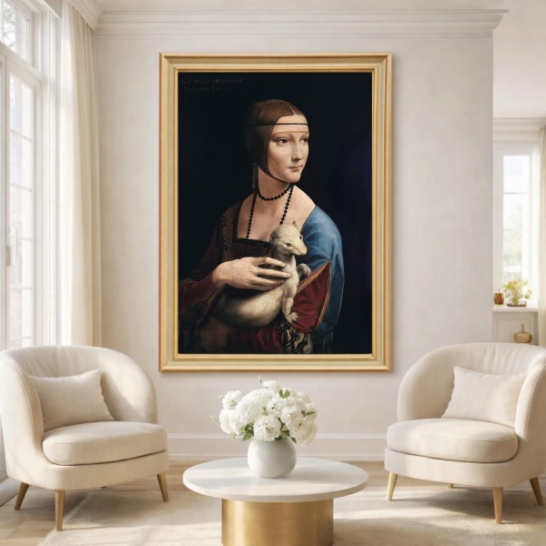 Tablou Canvas Leonardo da Vinci – Lady with an Ermine PCR16 Salon