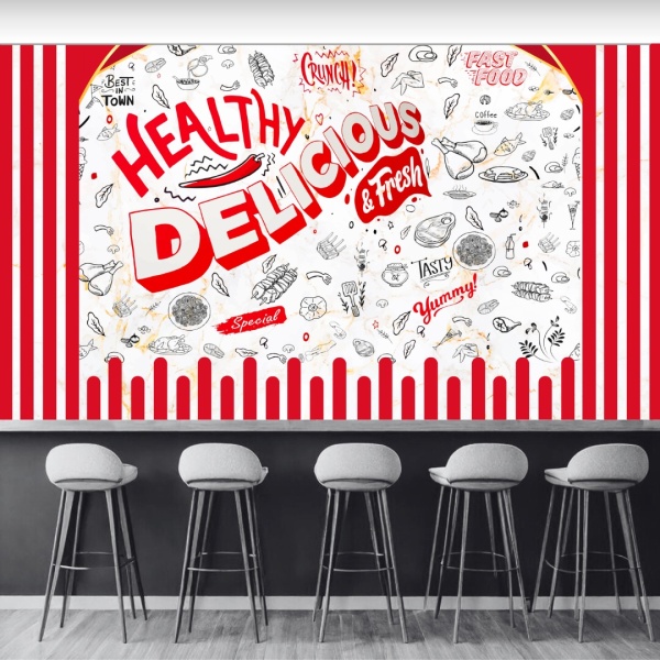 Fototapet Fast Food “Healthy &amp; Delicious” GMF17 - Img 3