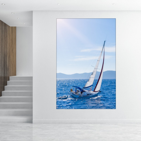 Tablou Canvas Barca cu Vele pe Valuri Cristaline BFS35 - Img 3