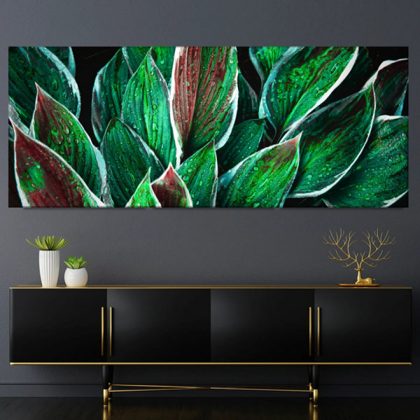 Tablou Canvas Frunze Artistice cu Stropi FRZ38 - Img 3