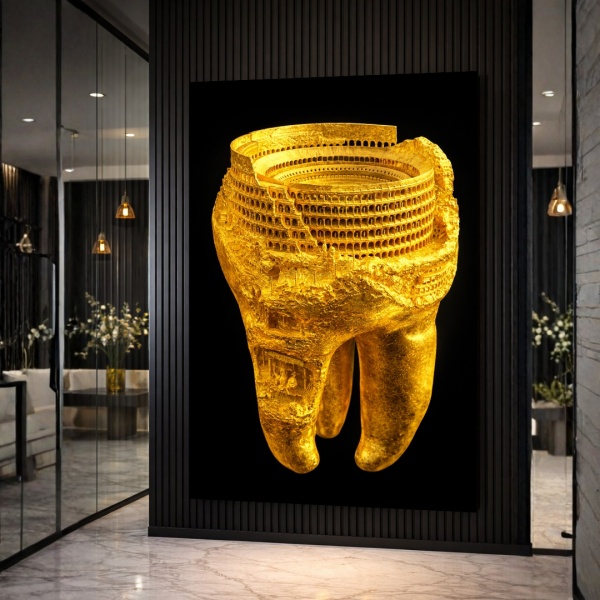 Tablou Canvas Măsea Colosseum – Gold Edition DNT49 - Img 4