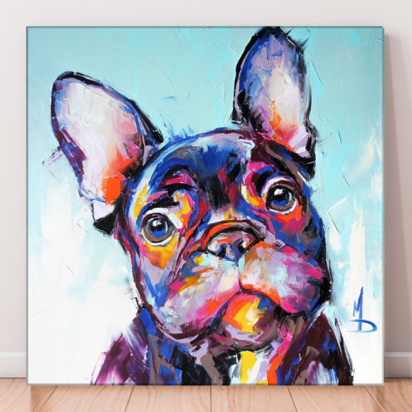 Tablou Canvas Portret Artistic Catel Buldog Francez DGS18 - Img 3
