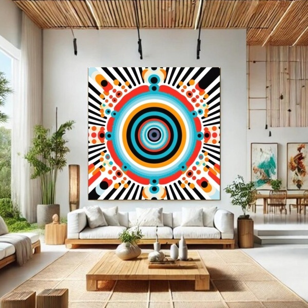 Tablou Canvas Explozie de Culori – Vortex Abstract ABSN30