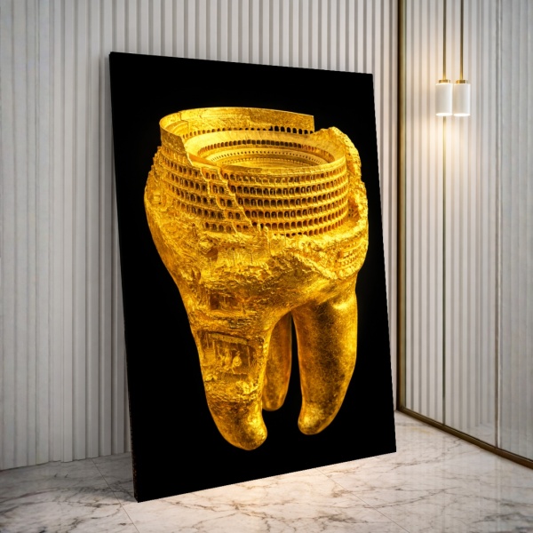 Tablou Canvas Măsea Colosseum – Gold Edition DNT49 - Img 2
