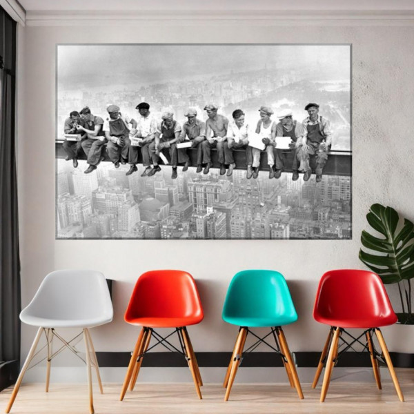 Tablou Canvas Retro, Prânz în vârf de zgârie-nori TR1 - Img 3