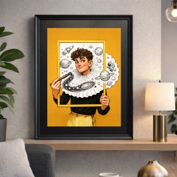 Poster cu Ramă Neagră – Arhitectul Universului CHP4