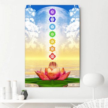Tablou Canvas Arta Digitala Chakra cu Lotus MSP68 - Img 4