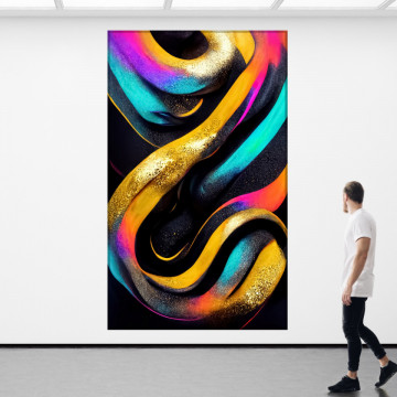 Tablou Canvas Design Psihedelic Multicolor Fluid FAB123