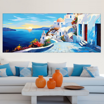 Tablou Canvas Faleză în Santorini, Grecia TPP47