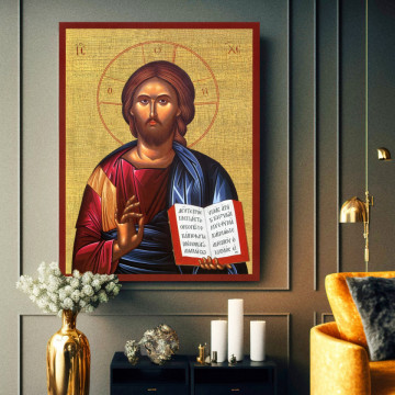 Tablou Canvas Icoana Iisus Hristos Mântuitorul ICR37