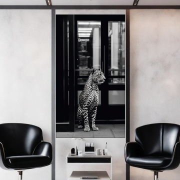 Tablou Canvas Leopard la Intrare in Magazin MYW6 - Img 3