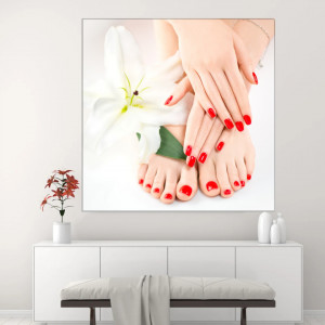 Tablou Canvas Mani-Pedi Unghii Rosii BGM52 - Img 3