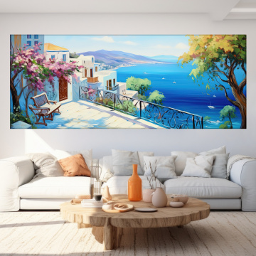 Tablou Canvas Vedere Panoramică în Grecia TPP54