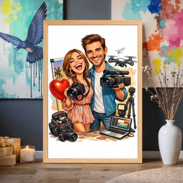 Poster Personalizat în Ramă – Cuplu Creativ Foto & Video CHP3
