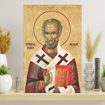 Tablou Canvas – Sfântul Ierarh Nicolae, Ocrotitorul și Făcătorul de Minuni TRO9