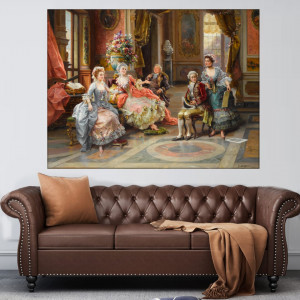 Tablou Canvas Cesare Detti - O Adunare Elegantă RBC21 - Img 3
