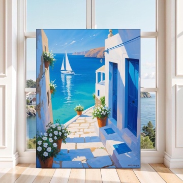 Tablou Canvas Drumul către Mare în Grecia GRP31