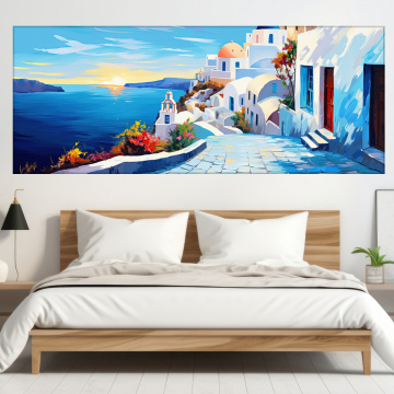 Tablou Canvas Faleză în Santorini, Grecia TPP47 - Img 3